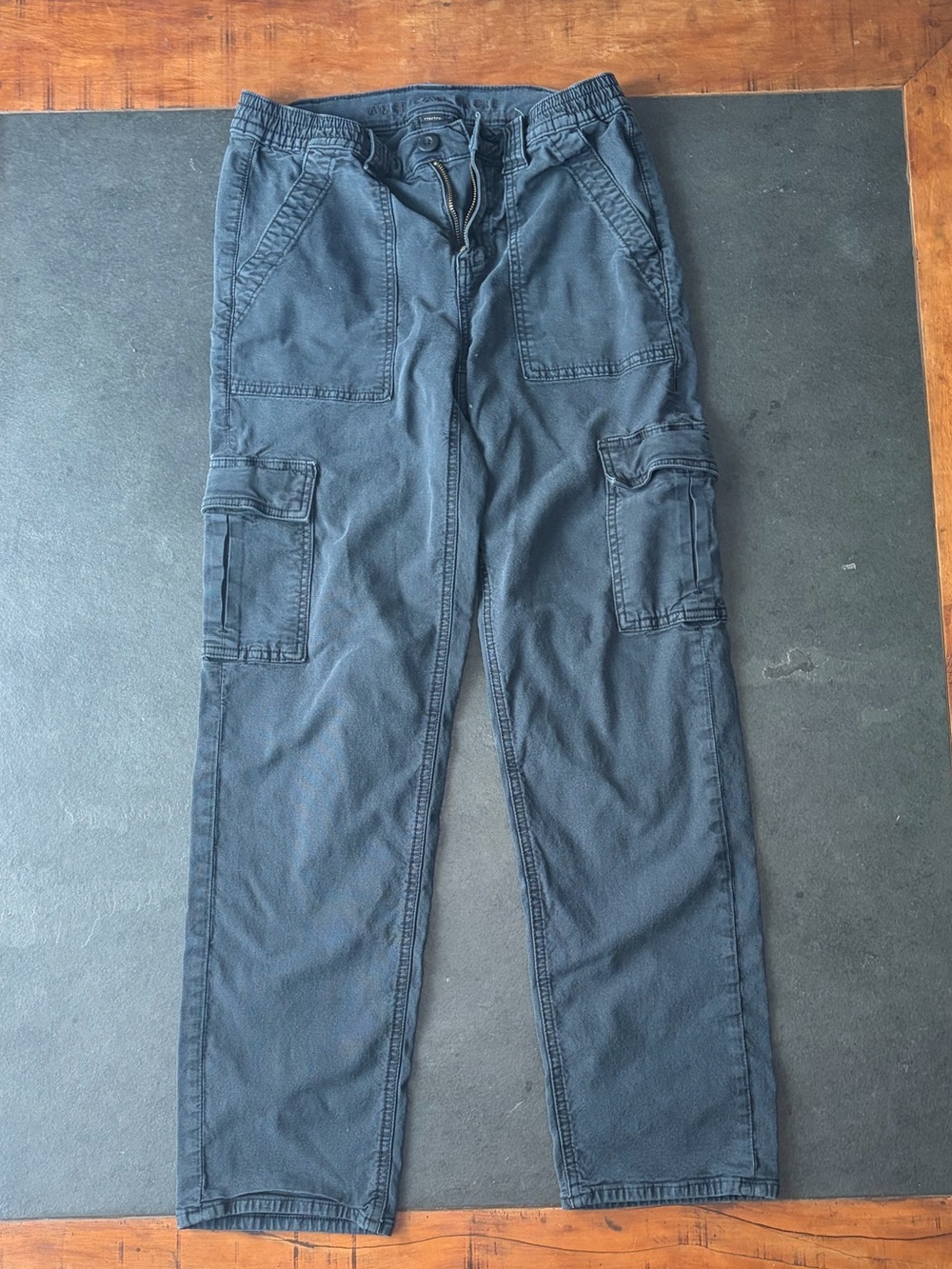 American Eagle Straight Leg Navy Cargo Pants